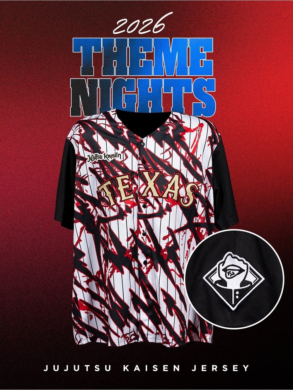 Texas Ranger x Jujutsu Kaisen Jersey Collab